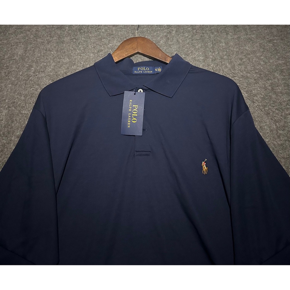 Polo ralph lauren polo shirt men XLT soft blue preppy short sleeve new cotton